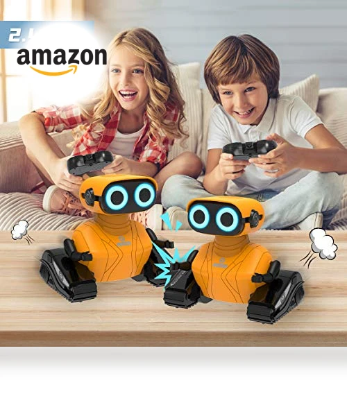 Remote Control Robot Toy with LED Eyes & Flexible Arms — Interactive Figures & Robots, KaeKid
