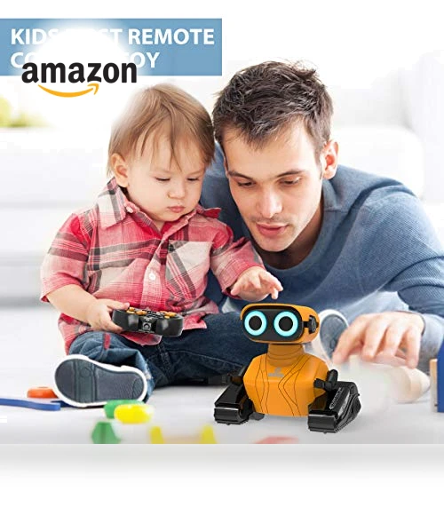Remote Control Robot Toy with LED Eyes & Flexible Arms — Interactive Figures & Robots, KaeKid