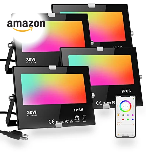RGB Color Changing LED Flood Lights — Outdoor Light Projectors, ChangM
