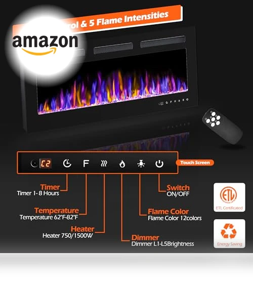 Ultra-Thin Wall Fireplace Heater — Electric Heating Solutions, BETELNUT