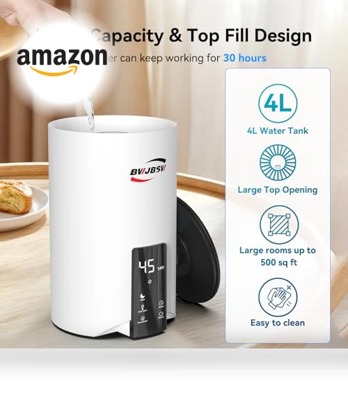 Ultrasonic Cool Mist Humidifier & Essential Oil Diffuser — Air Moisturizers, BWJBSW