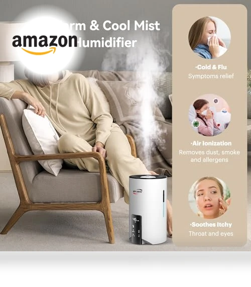 Ultrasonic Cool Mist Humidifier & Essential Oil Diffuser — Air Moisturizers, BWJBSW
