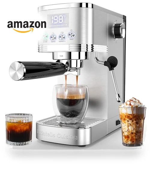 20 Bar Espresso Machine with Temperature Control LED Display — Espresso Machines, URintells Cuising