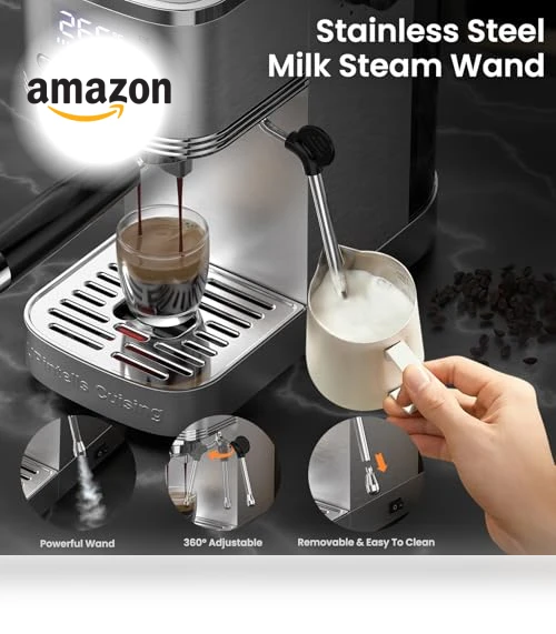 20 Bar Espresso Machine with Temperature Control LED Display — Espresso Machines, URintells Cuising