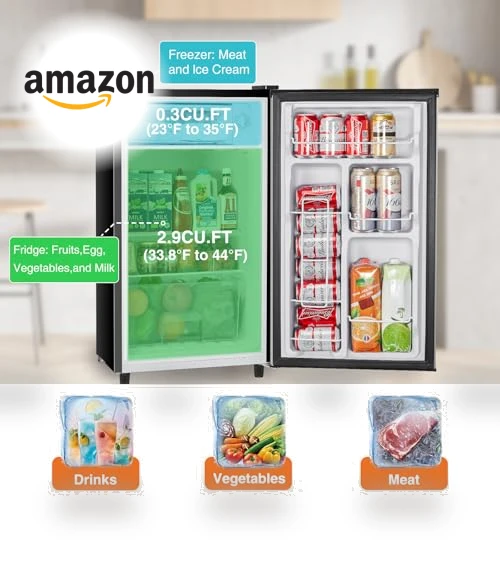 3.2 Cu.Ft Mini Fridge with Freezer — Mini Fridges, Sweetcrispy