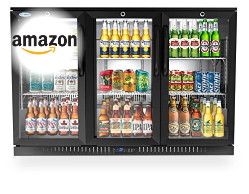 3 Door Back Bar Cooler Counter Height Glass Door Refrigerator — Drink Coolers, KoolMore