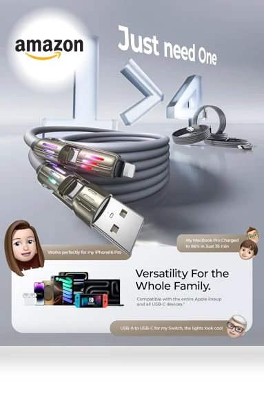 4 in 1 Charging Cable — Cables, LISEN
