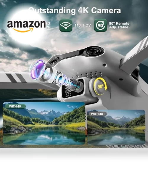4K UHD GPS RC Drone with Brushless Motor — Drones, CANKETEC