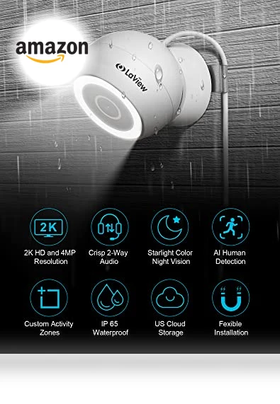 4MP 2K Security Cameras Outdoor Indoor Wired — Outdoor Security Cameras, LaView