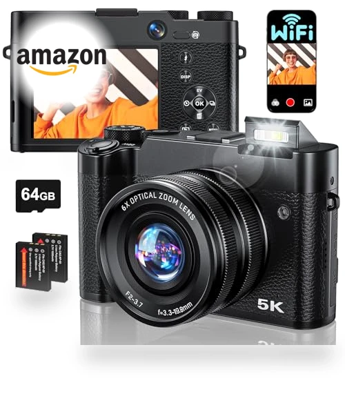 5K Digital Camera with WiFi and Dual Lens — Mirrorless Cameras, ToAuite