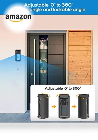 Adjustable 360° Degree Anti-Theft Video Doorbell Mount — Dashboard Installation Kits, ZHANDEYUA