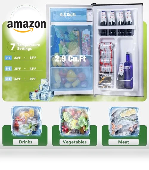 Compact Refrigerator with Freezer — Mini Fridges, Tehanld