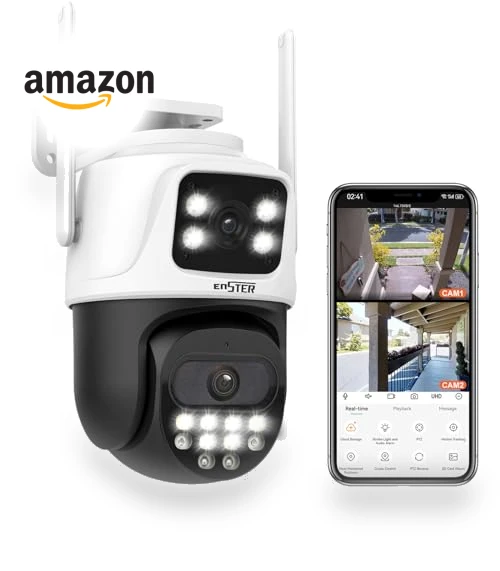 Dual Lens Security Camera — Rearview Cameras for Cars, ENSTER