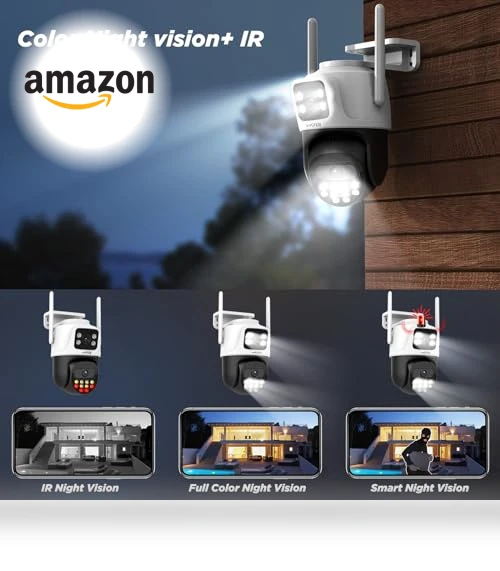 Dual Lens Security Camera — Rearview Cameras for Cars, ENSTER