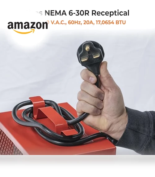 Electric Fan-Forced Industrial Garage and Workshop Utility Space Heater — Portable Electric Heaters, Comfort Zone
