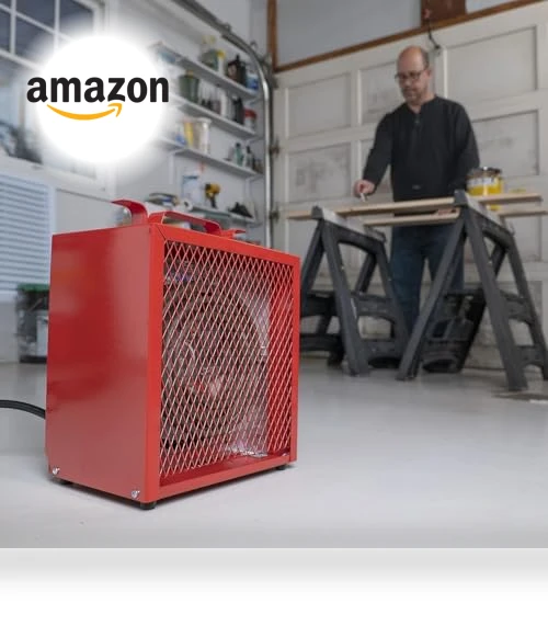 Electric Fan-Forced Industrial Garage and Workshop Utility Space Heater — Portable Electric Heaters, Comfort Zone