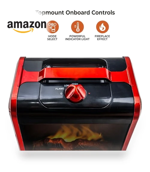Electric Mini Fireplace Space Heater — Portable Heating Solutions, Comfort Zone
