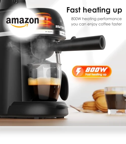 Espresso Cappuccino Machine with Milk Frother — Coffee & Espresso Combos, SOWTECH