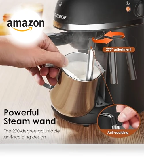 Espresso Cappuccino Machine with Milk Frother — Coffee & Espresso Combos, SOWTECH