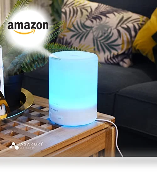 Essential Oil Diffuser with Humidifier and LED Light — Diffusers, ASAKUKI