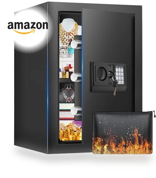 Home Safe with Fireproof Waterproof Bag — Cabinet Safes, FOWORE