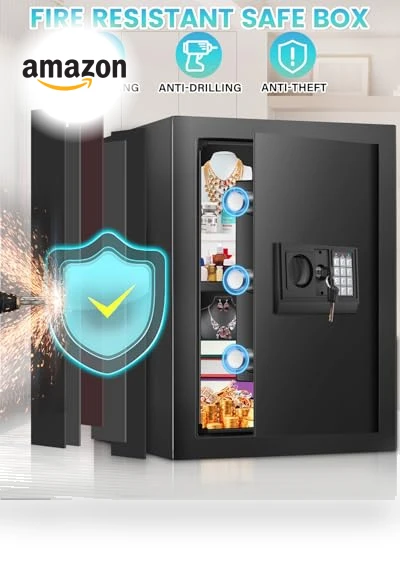Home Safe with Fireproof Waterproof Bag — Cabinet Safes, FOWORE