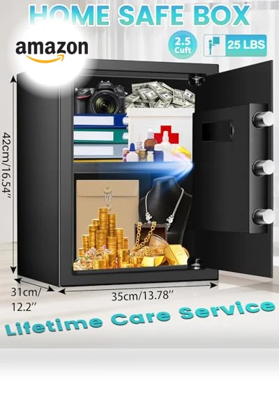 Home Safe with Fireproof Waterproof Bag — Cabinet Safes, FOWORE