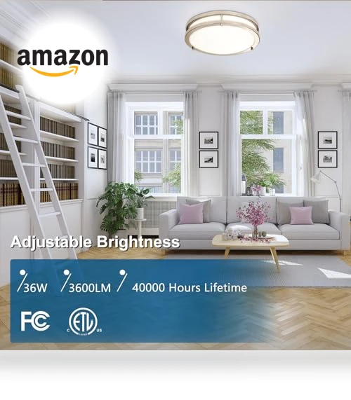 LED Flush Mount Ceiling Light Fixture — Overhead Lighting, OOWOLF