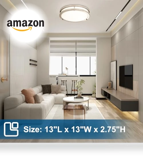 LED Flush Mount Ceiling Light Fixture — Overhead Lighting, OOWOLF