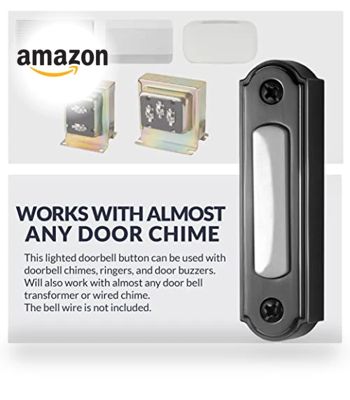 LED Lighted Metal Door Chime Push Button — Push Buttons, Newhouse Hardware