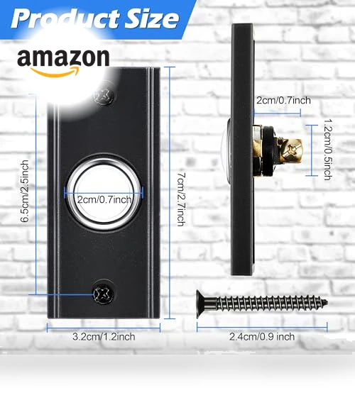 Lighted Metal Doorbell Push Button — Push Buttons, Dreyoo