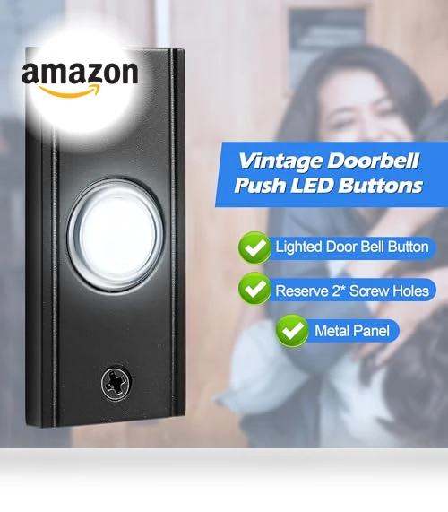 Lighted Metal Doorbell Push Button — Push Buttons, Dreyoo