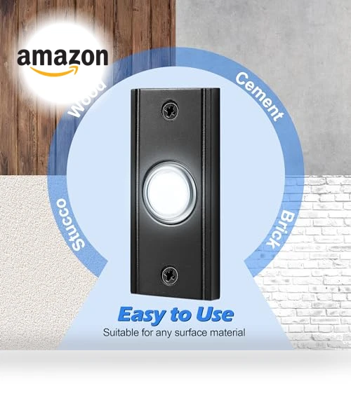 Lighted Metal Doorbell Push Button — Push Buttons, Dreyoo