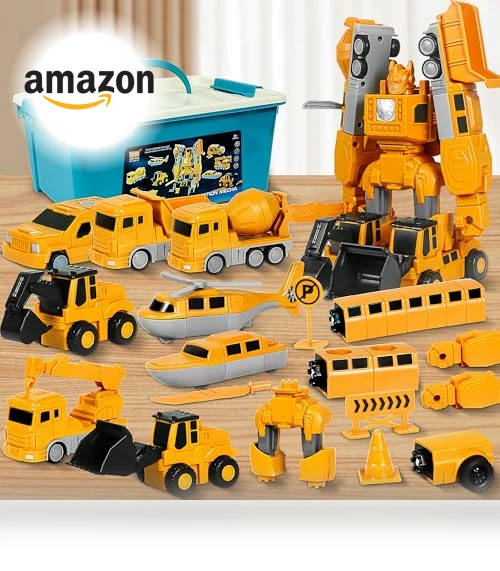 Magnetic Transform Engineering Car Assembled Toys with Storage Box — Construction Kits, FUYLE