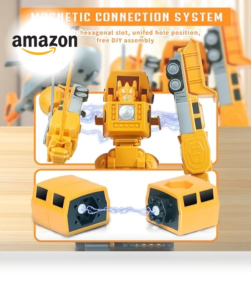 Magnetic Transform Engineering Car Assembled Toys with Storage Box — Construction Kits, FUYLE