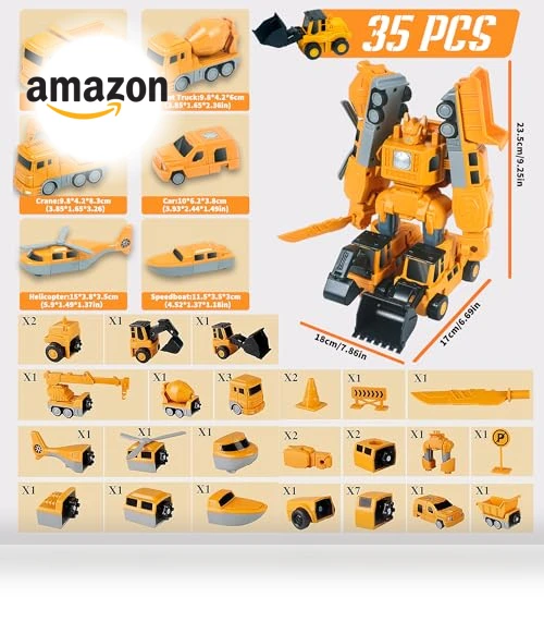 Magnetic Transform Engineering Car Assembled Toys with Storage Box — Construction Kits, FUYLE