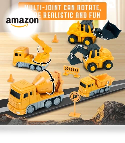 Magnetic Transform Engineering Car Assembled Toys with Storage Box — Construction Kits, FUYLE