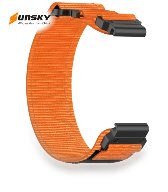 Nylon Hook and Loop Fastener Quick Release Watch Band — Smartwatch Straps, Garmin