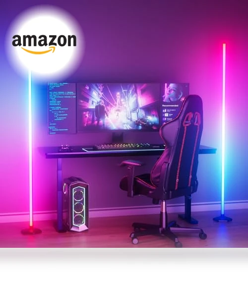 RGB Color Changing Corner Floor Lamp — Billiard & Pool, CCACC
