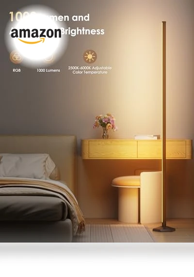 RGB Color Changing Corner Floor Lamp — Billiard & Pool, CCACC