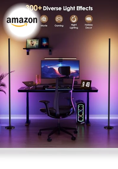 RGB Color Changing Corner Floor Lamp — Billiard & Pool, CCACC