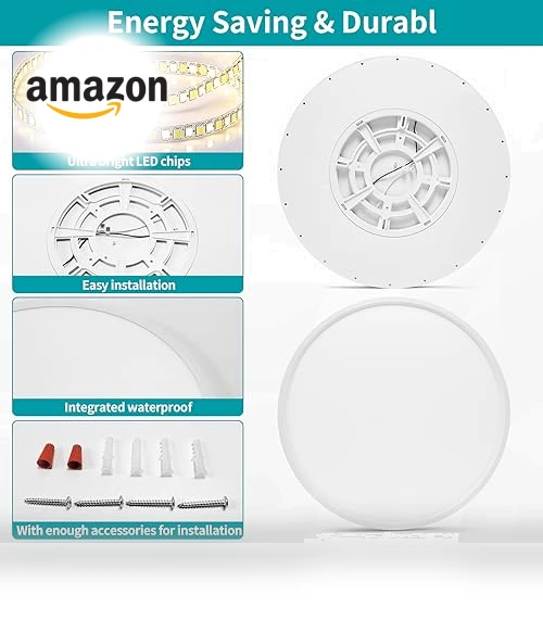 Round LED Ceiling Light Fixture — Overhead Lighting, Glowall