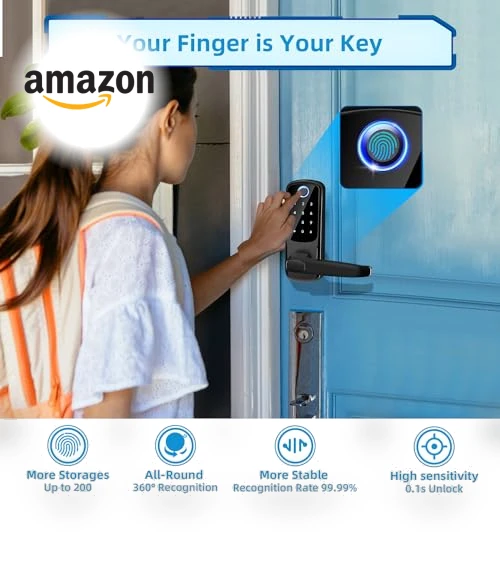 Smart Door Lock with Handle — Locks, MSR X6