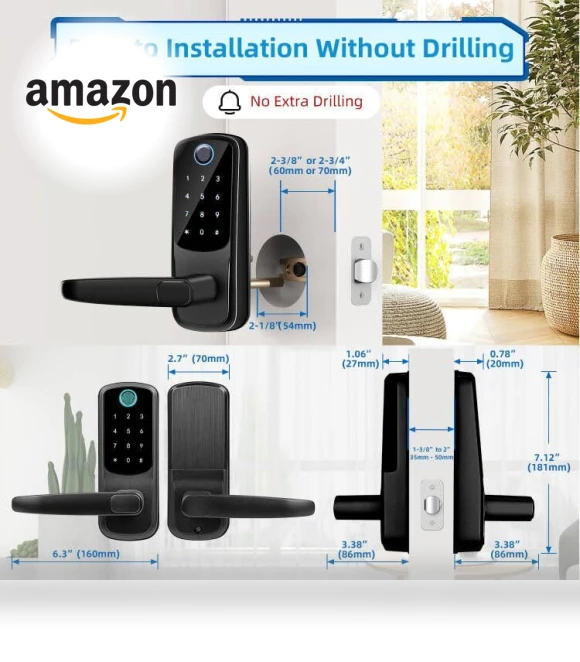 Smart Door Lock with Handle — Locks, MSR X6