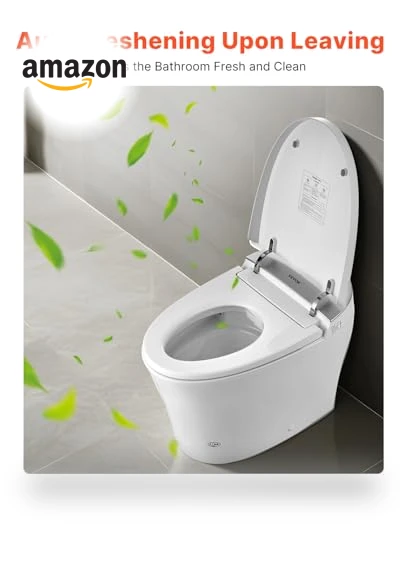 Smart Toilet with Heated Seat and Air Drying — Bathroom Essentials, VEVOR