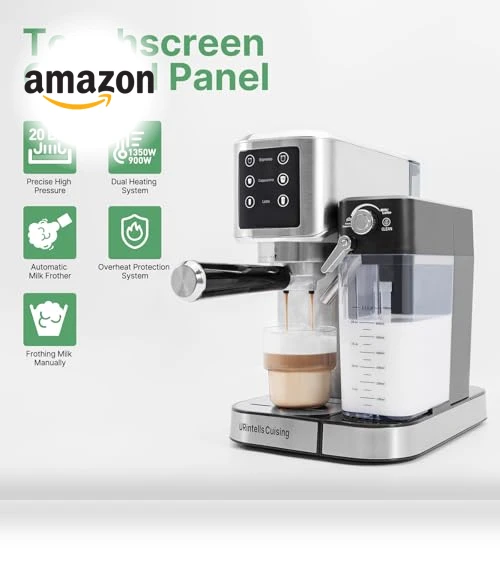 Touchscreen Espresso Maker with Automatic Milk Frother — Espresso Machines, URintells Cuising