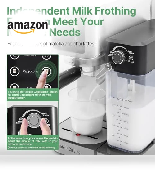 Touchscreen Espresso Maker with Automatic Milk Frother — Espresso Machines, URintells Cuising