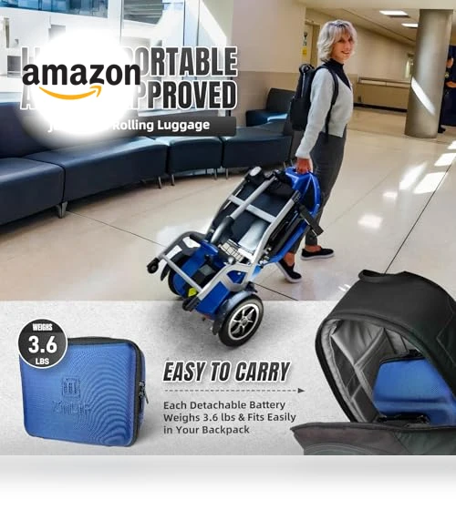 Ultra Lightweight Electric Powered Folding 4 Wheel Mobility Scooter — Mobility Scooters, ZiiROBOT