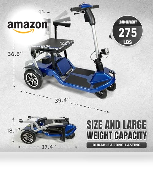 Ultra Lightweight Electric Powered Folding 4 Wheel Mobility Scooter — Mobility Scooters, ZiiROBOT
