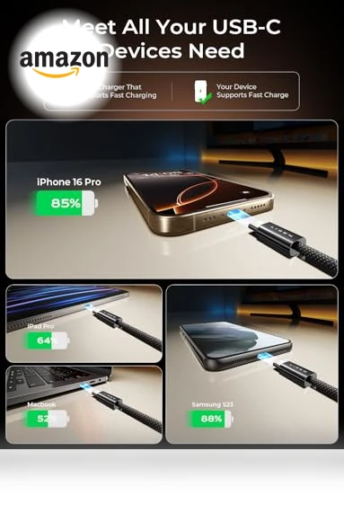 USB C to USB C Cable 5-Pack — Cables, LISEN